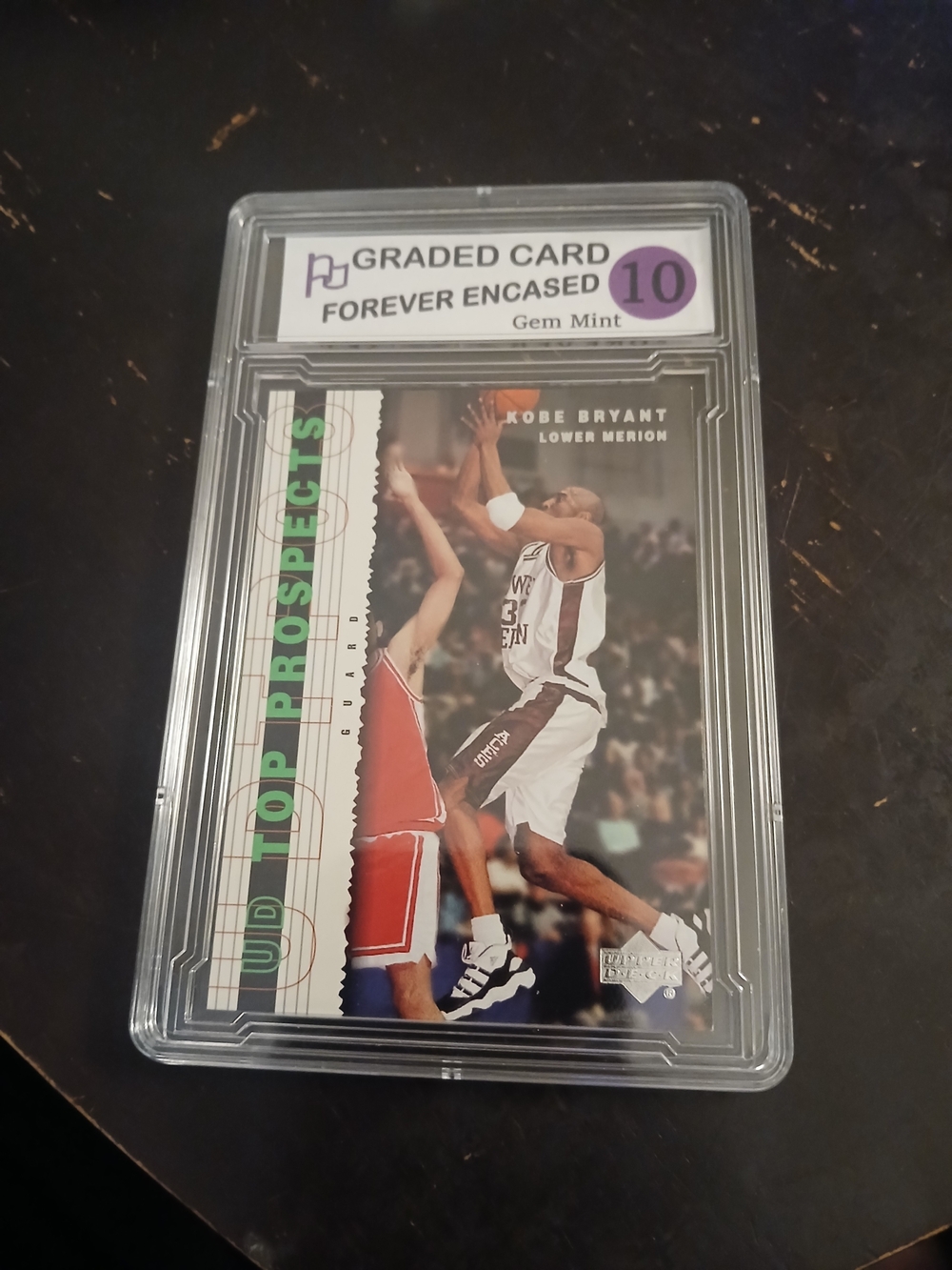 Kobe Bryant UD Top Prospects Graded Basketball Card - White/Black Compare at 99.